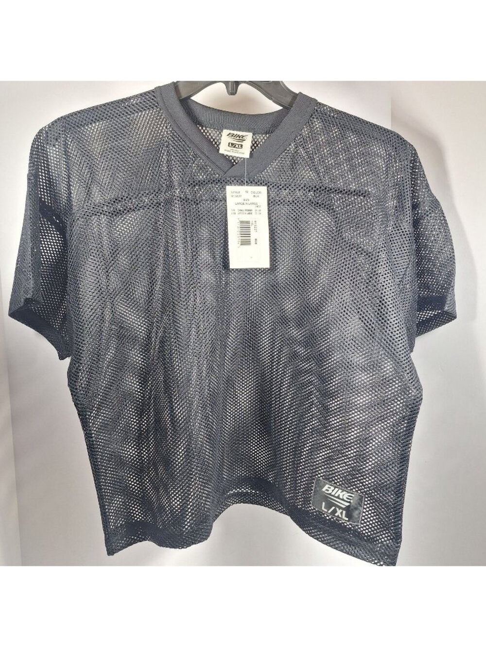 Youth Black Mesh Training Jersey L XL Pullover Lightweight Football Bike